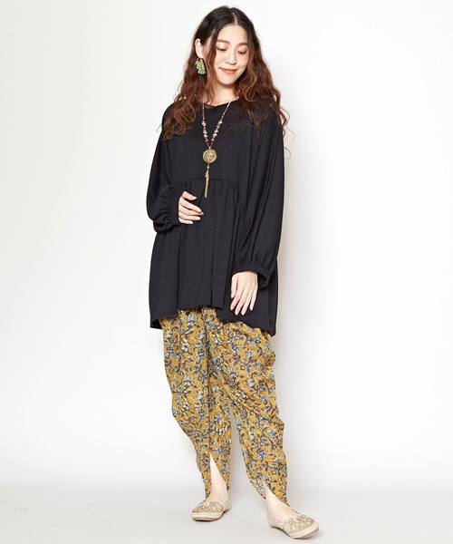 「チャイハネ」 「Amina」長袖カットソー FREE ブラウン レディース_画像9