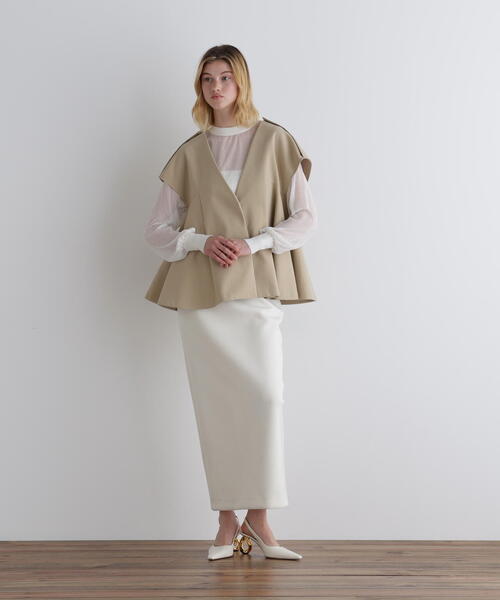 「LE PHIL」 ベスト F ブラック レディース_画像8