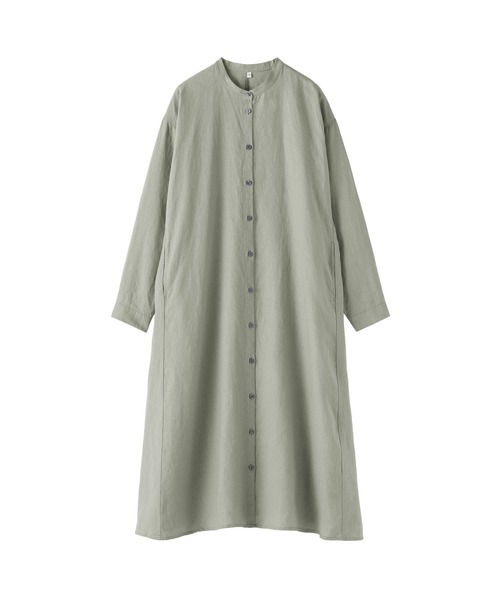 無印良品(MUJI) シャツワンピース 婦人 リネン 洗いざらし 長袖 無印良品(MUJI) シャツワンピース 婦人 リネン 洗いざらし 長袖