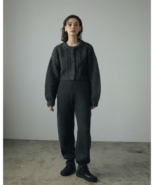 「anuke」 スウェットパンツ 38inch チャコールグレー レディース_画像5