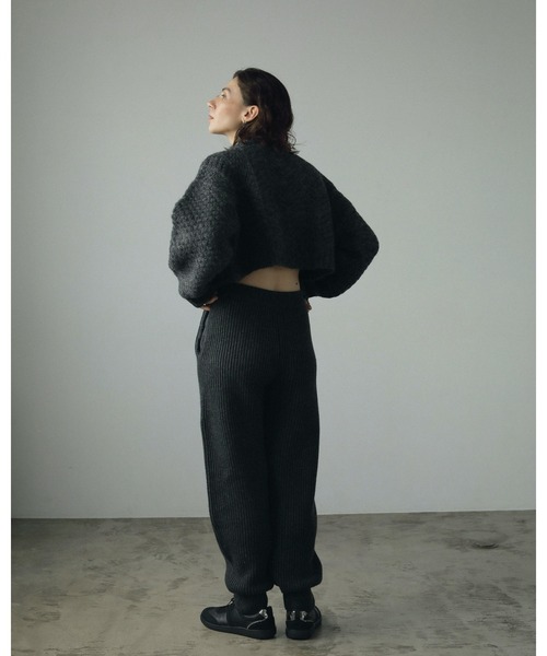 「anuke」 スウェットパンツ 38inch チャコールグレー レディース_画像6