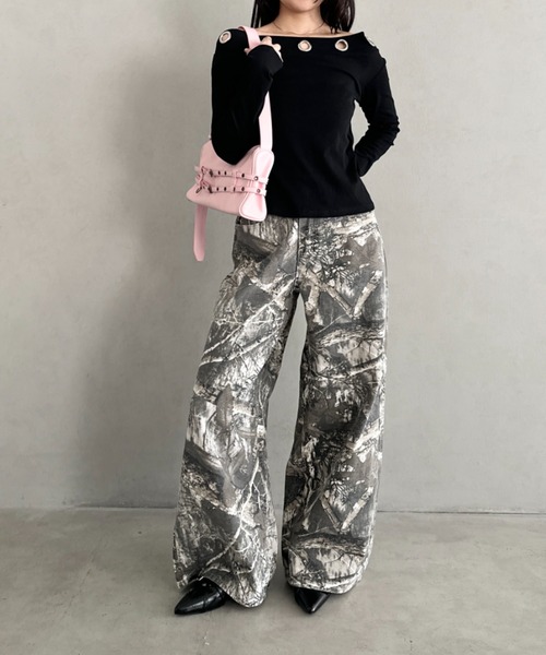 Bamm ワイドパンツ ジーンズ デニム デニムパンツ リアルツリーワイド
