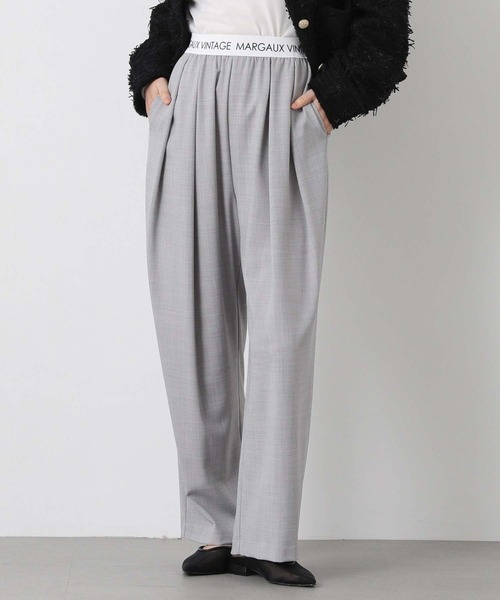 margaux パンツ ウエストロゴタックパンツ レディース : ZOZOTOWN