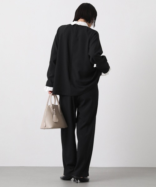 margaux ワイドパンツ パンツ ウエストロゴタックパンツ レディース