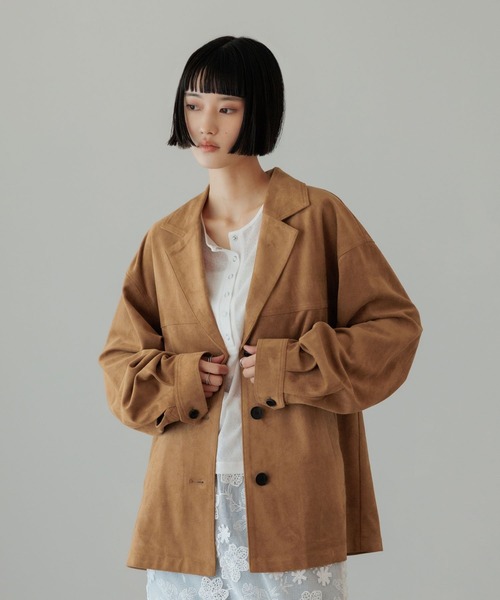 LOWRYS FARM ローリーズファーム スエードジャケット ダークブラウン 