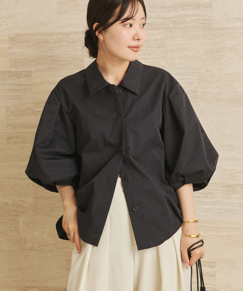 plage ブラウス　チュニック　シャツ plage（プラージュ） ブラウス シャツ Tuck Sleeves シャツ レディース