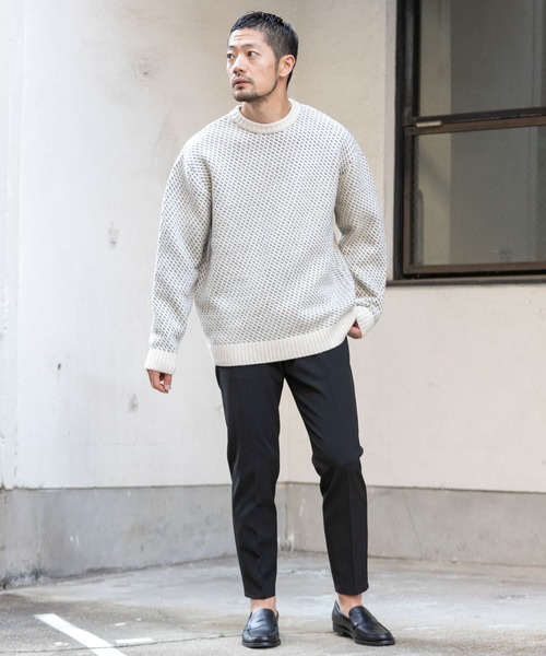 「URBAN RESEARCH ROSSO MEN」 長袖ニット LARGE アイボリー メンズ_画像9