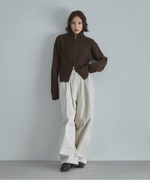 「feepur」 ニットカーディガン MEDIUM ブラウン レディース_画像4