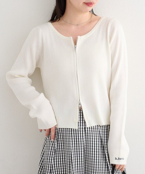Kastane（カスタネ） カーディガン 「一部店舗限定」B ラメニットZIP