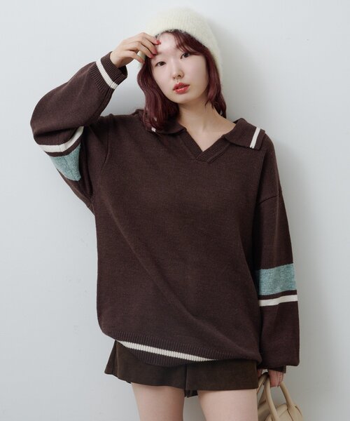 「Kastane」 長袖ニット SMALL アイボリー レディース_画像3