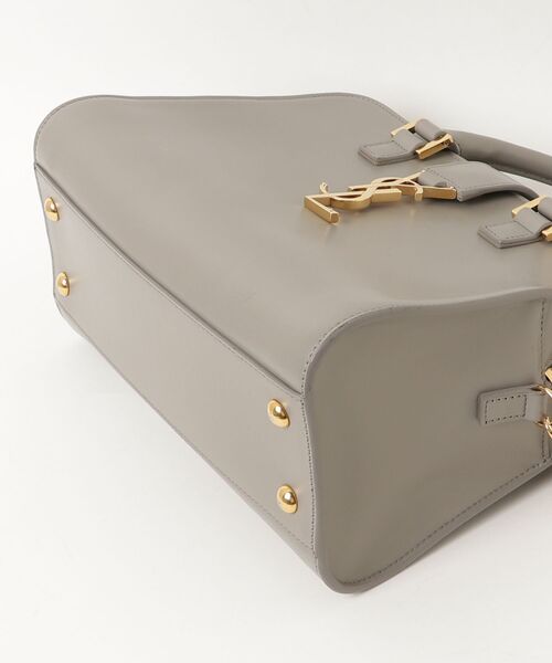 「SAINT LAURENT PARIS」 ベイビー カバス 2WAYバッグ - グレー レディースの画像
