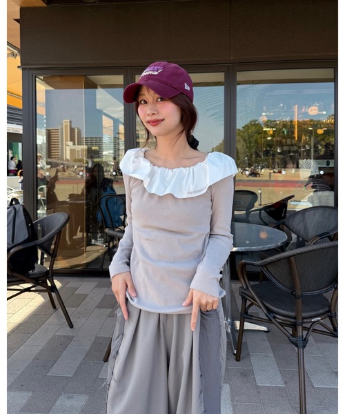 JUMELLE（ジュメロ） tシャツ フリルオフショルトップ レディース