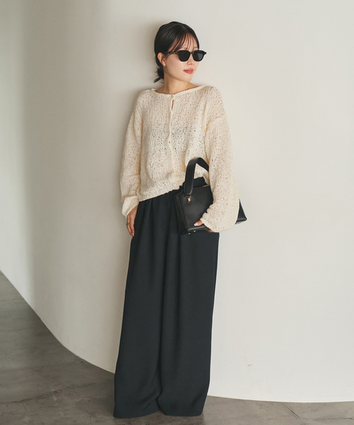 plage（プラージュ） カーディガン 「追加」Fringe yarn カーディガン