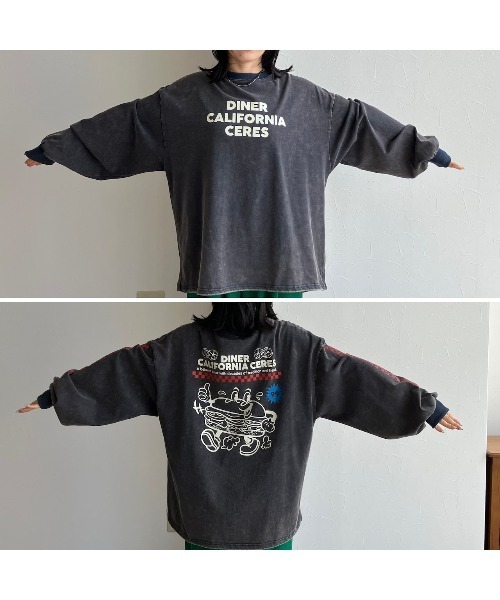 tシャツ ヴィンテージハンバーガーロンTee レディース : ZOZOTOWN