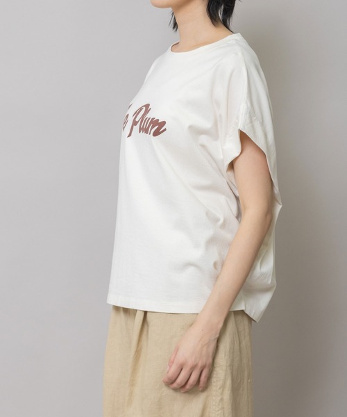 tシャツ The Plum”ロゴプリントタックスリーブTシャツ レディースの画像