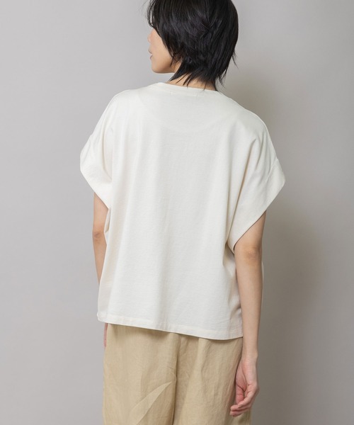 tシャツ The Plum”ロゴプリントタックスリーブTシャツ レディースの画像