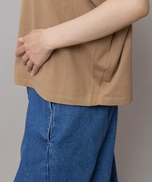 tシャツ The Plum”ロゴプリントタックスリーブTシャツ レディースの画像