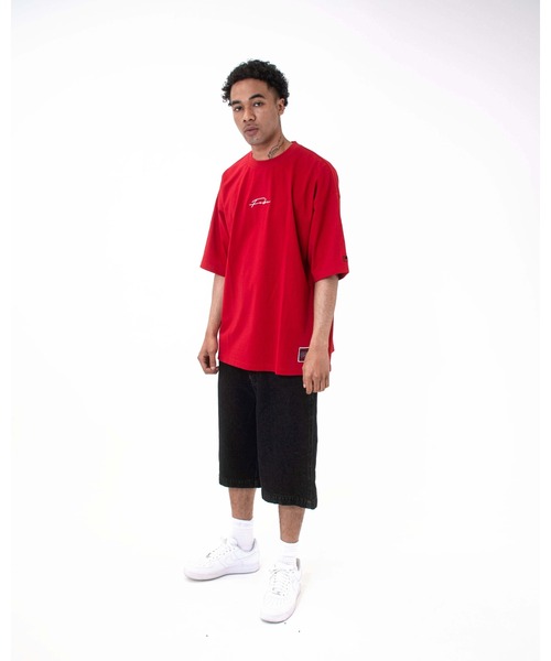 「FUBU」 デニムハーフパンツ 32 ブラック メンズ_画像9