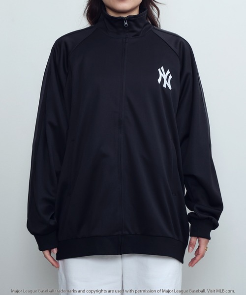 「MLB」 ジャージブルゾン MEDIUM ブラック系その他 メンズの画像