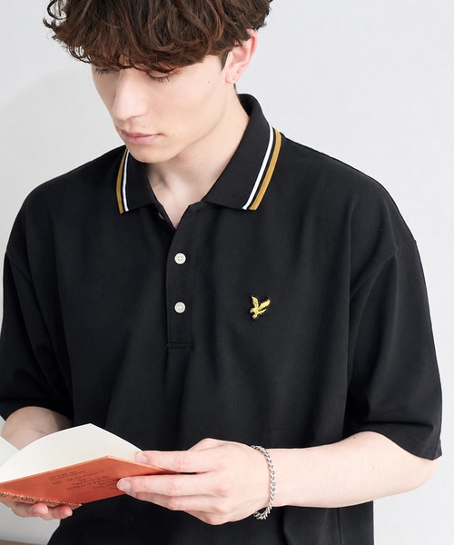 MARK&LONA 半袖ポロシャツ ブラック ゴールド XXL LYLE&SCOTT（ライルアンドスコット） ポロシャツ 半袖 「LYLE＆SCOTT