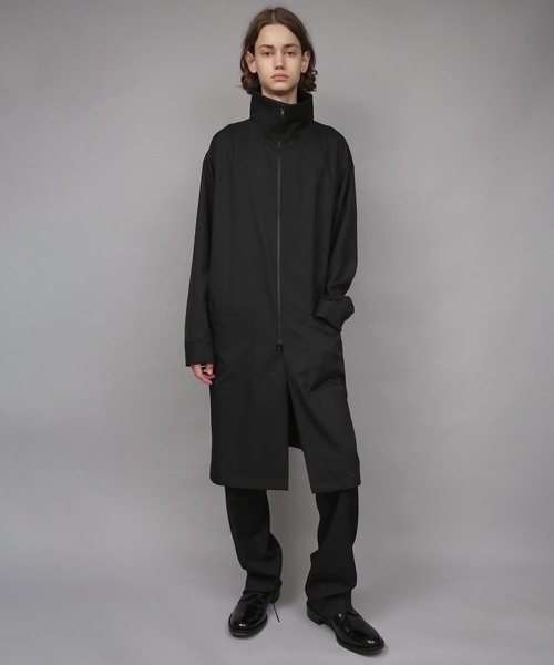 ステンカラーコート コート RECYCLE POLYESTER STAND COLLAR COAT メンズの画像