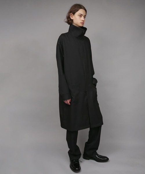 ステンカラーコート コート RECYCLE POLYESTER STAND COLLAR COAT メンズの画像