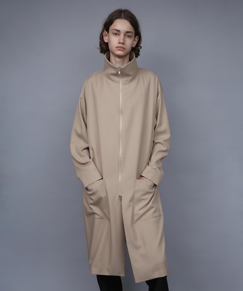 ステンカラーコート コート RECYCLE POLYESTER STAND COLLAR COAT メンズの画像