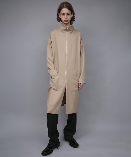 ステンカラーコート コート RECYCLE POLYESTER STAND COLLAR COAT メンズの画像