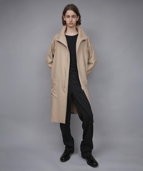 ステンカラーコート コート RECYCLE POLYESTER STAND COLLAR COAT メンズの画像