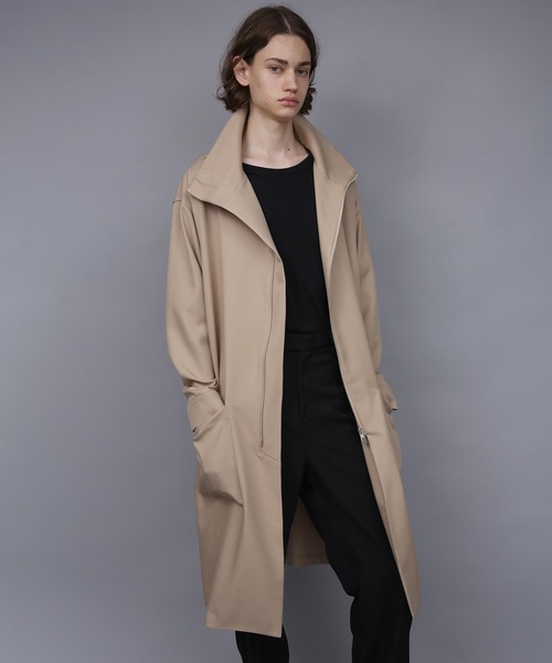 ステンカラーコート コート RECYCLE POLYESTER STAND COLLAR COAT メンズの画像