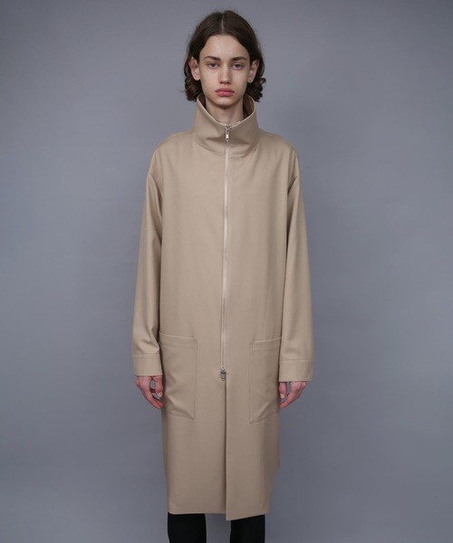 ステンカラーコート コート RECYCLE POLYESTER STAND COLLAR COAT メンズの画像
