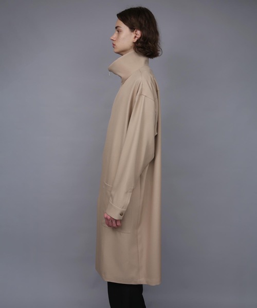 ステンカラーコート コート RECYCLE POLYESTER STAND COLLAR COAT メンズの画像