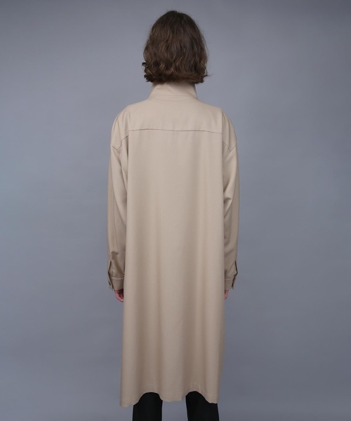 ステンカラーコート コート RECYCLE POLYESTER STAND COLLAR COAT メンズの画像