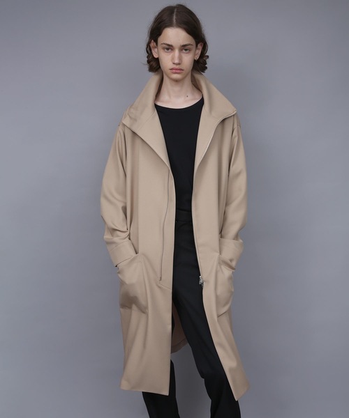 ステンカラーコート コート RECYCLE POLYESTER STAND COLLAR COAT メンズの画像