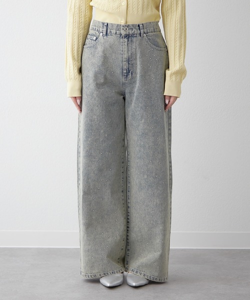 「continuer de NICE CLAUP」 デニムパンツ LARGE ブルー系その他 レディース_画像2