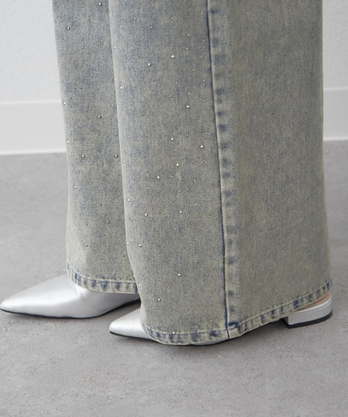「continuer de NICE CLAUP」 デニムパンツ LARGE ブルー系その他 レディース_画像8