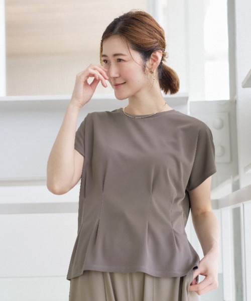 AOYAMA tシャツ 半袖 透けないカットソー「半袖」「ペプラム」「＃すご