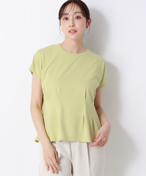 AOYAMA tシャツ 半袖 透けないカットソー「半袖」「ペプラム」「＃すご