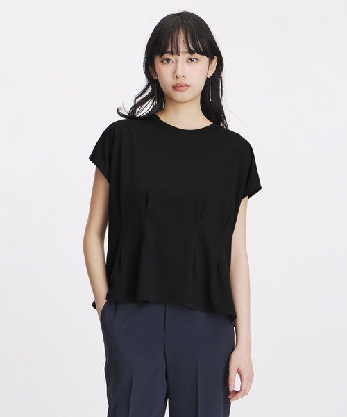 AOYAMA tシャツ 半袖 透けないカットソー「半袖」「ペプラム」「＃すご