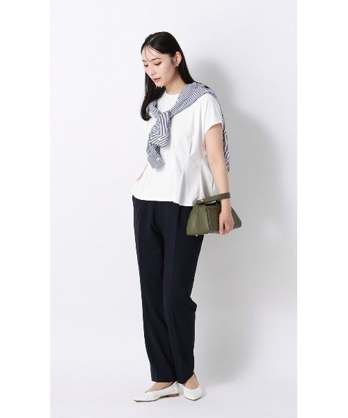 AOYAMA uvカット tシャツ 透けないカットソー「半袖」「ペプラム