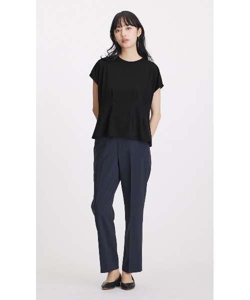 AOYAMA tシャツ 半袖 透けないカットソー「半袖」「ペプラム」「＃すご