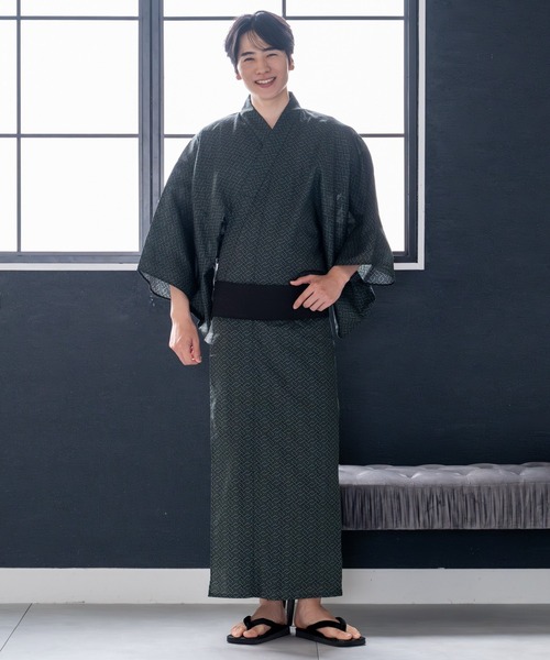 浴衣 「メンズ浴衣/選べる4タイプ」浴衣・角帯・雪駄 3点セット「粋夏浴衣」 メンズ_7