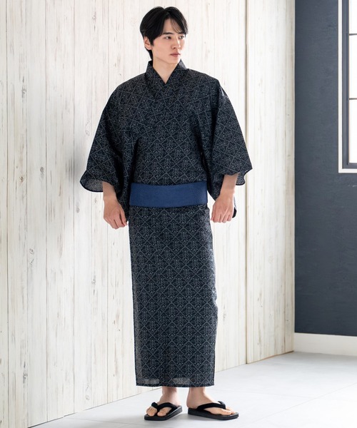浴衣 「メンズ浴衣/選べる4タイプ」浴衣・角帯・雪駄 3点セット「粋夏浴衣」 メンズ_23