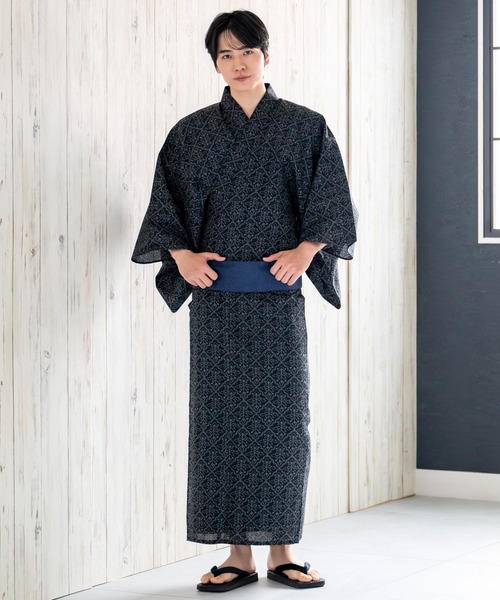浴衣 「メンズ浴衣/選べる4タイプ」浴衣・角帯・雪駄 3点セット「粋夏浴衣」 メンズ_5
