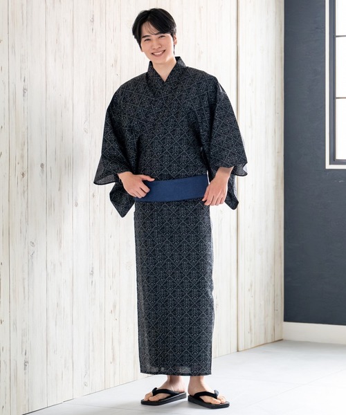 浴衣 「メンズ浴衣/選べる4タイプ」浴衣・角帯・雪駄 3点セット「粋夏浴衣」 メンズ_19
