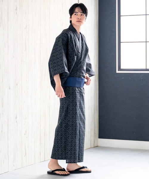 浴衣 「メンズ浴衣/選べる4タイプ」浴衣・角帯・雪駄 3点セット「粋夏浴衣」 メンズ_20