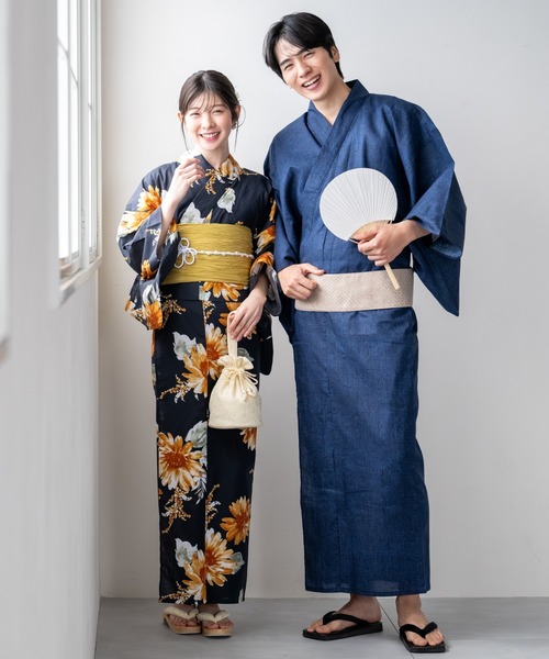 浴衣 「メンズ浴衣/選べる4タイプ」浴衣・角帯・雪駄 3点セット「粋夏浴衣」 メンズ_12