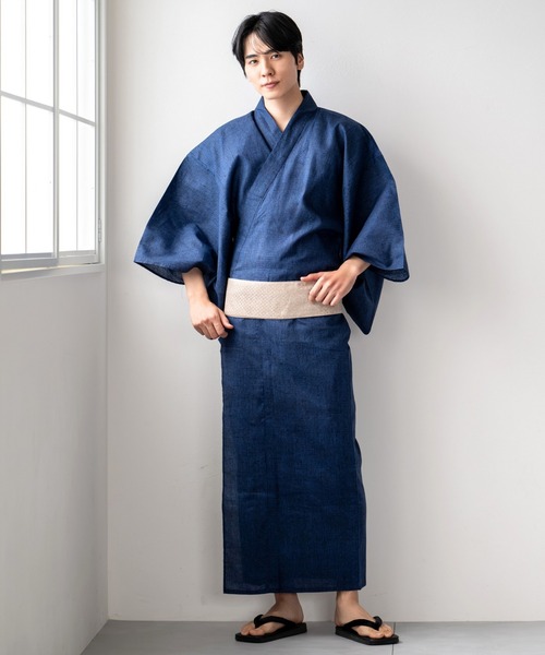 浴衣 「メンズ浴衣/選べる4タイプ」浴衣・角帯・雪駄 3点セット「粋夏浴衣」 メンズ_8