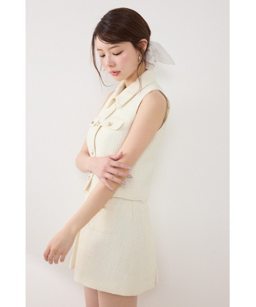 ベスト ジレ 「AKB48着用」ノースリーブツイードトップス　春服 夏服 レディース | rienda | 19
