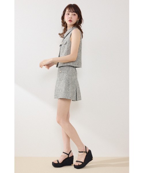 ベスト ジレ 「AKB48着用」ノースリーブツイードトップス　春服 夏服 レディース | rienda | 15